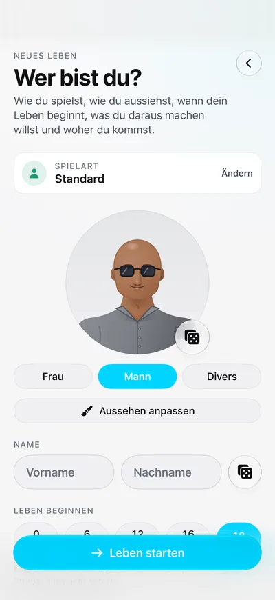 Wähle deinen Start