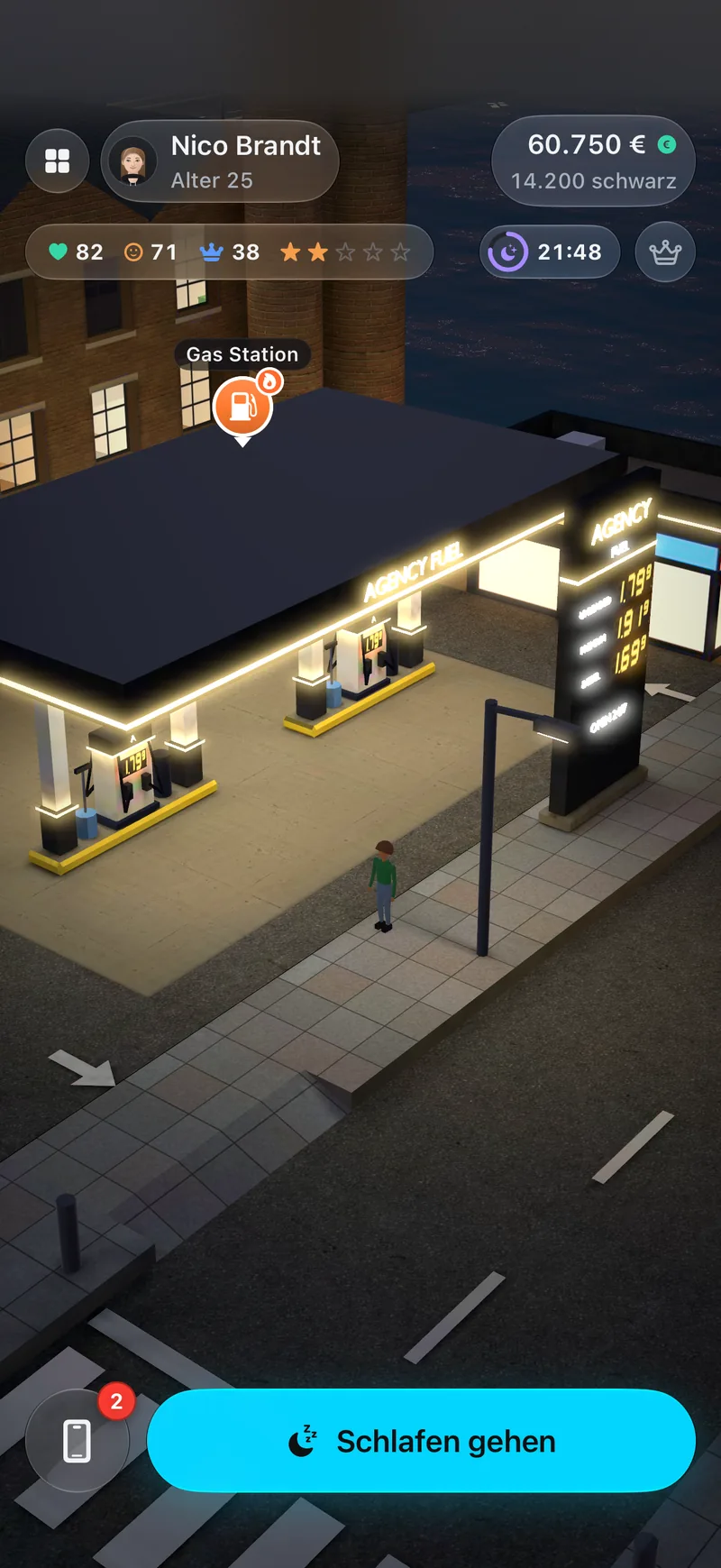 Tankstelle mit Live-Preisen